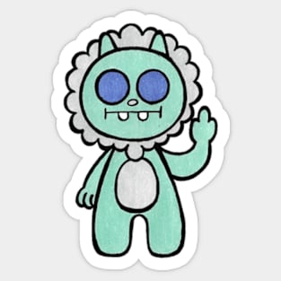 Middle Finger Yeti Sticker